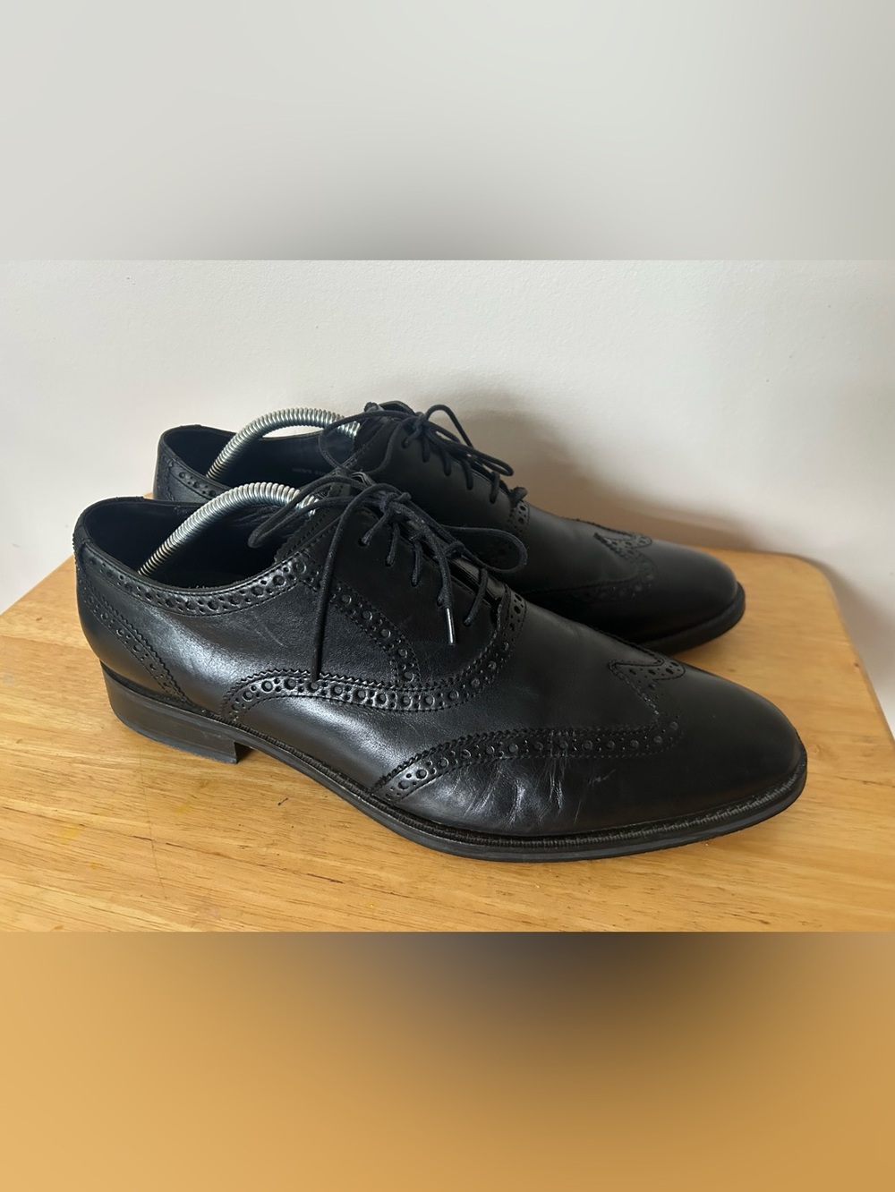 Cole Haan Air Madison Wingtip Oxford Dress Leather Shoes Black Mens Size 11‎.5M